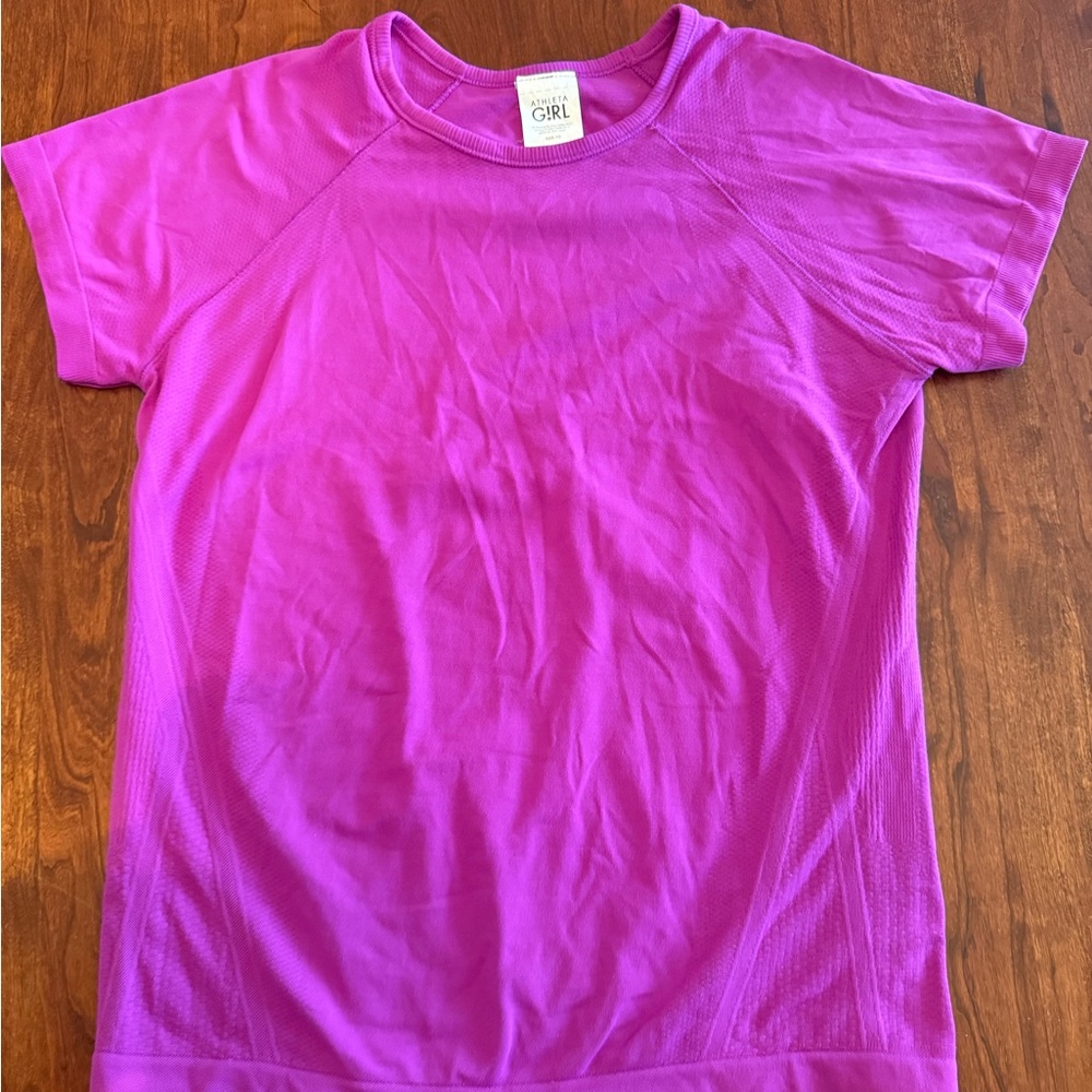 Girls Active Short Sleeve Top - Purple